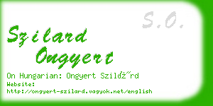 szilard ongyert business card